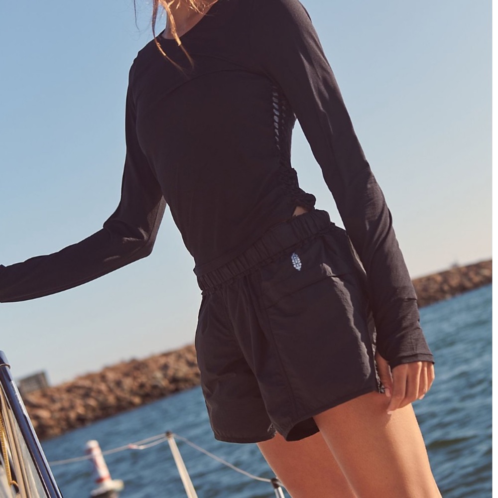 Free People In the Wild Black Shorts